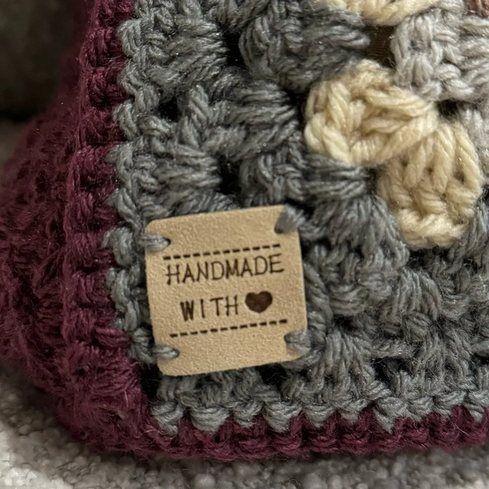 Crochet Covered Decorative Large Square Pillows